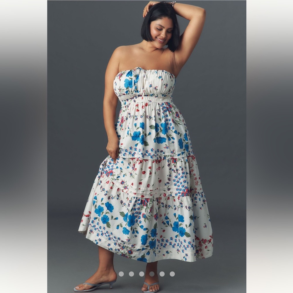 NWT Anthropologie Strapless Somerset Maxi Dress